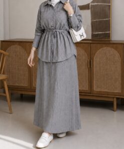 GRAY SKIRT SET