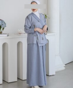 BLUE SET BEADED